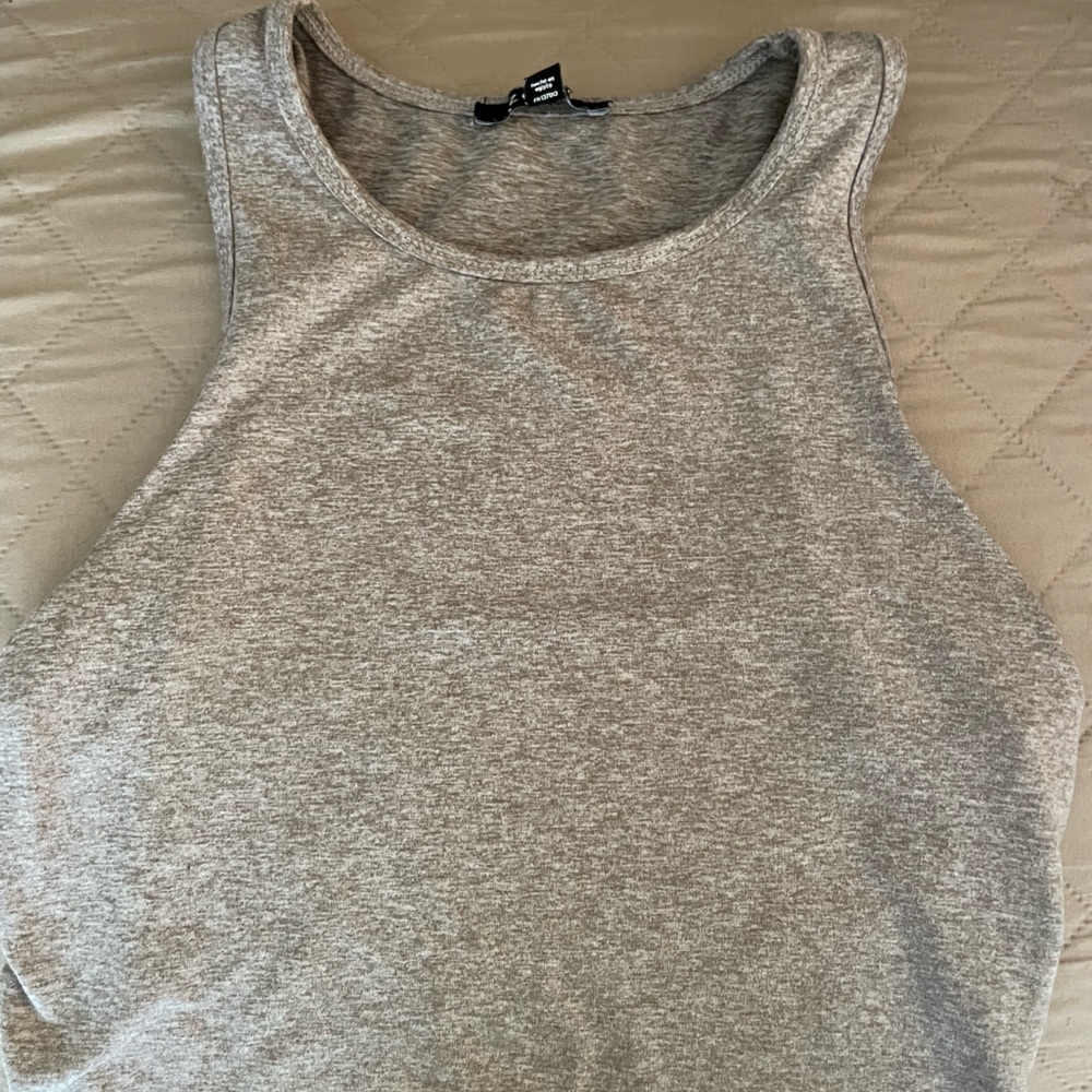 Gray Crop Top
